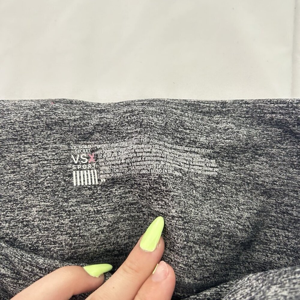 Victoria Sport VSX Knockout Tight Leggings Yoga Womens Medium M Heathered Gray - Picture 2 of 7